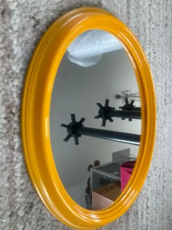 Miroir ovale vintage années 70