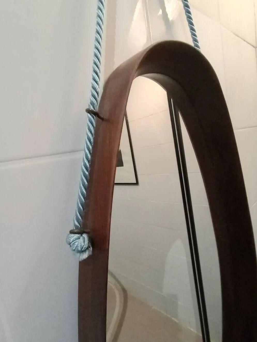 Miroir ovale vintage, années 1960