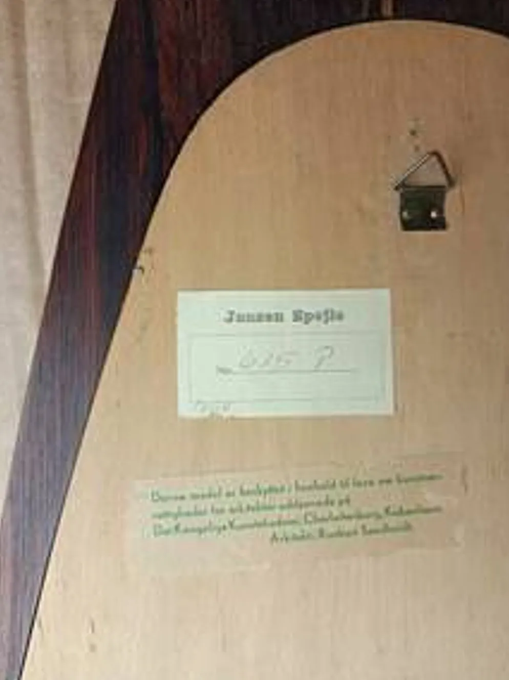Miroir palissandre Sandholdt pour Jansen, danois, années 60