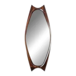 Miroir palissandre Sandholdt pour Jansen, danois, années 60