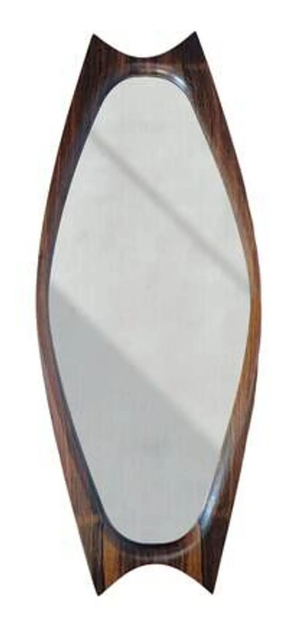 Miroir palissandre Sandholdt pour Jansen, danois, années 60