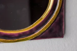 Miroir Paradisiers par Mithé Espelt, céramique, France, 1970