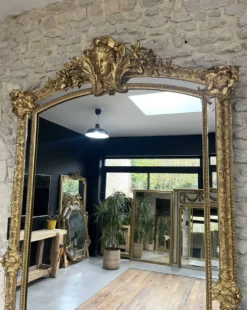 Miroir parceloses feuille d’or 244,5/142,5cm, glaces mercure,Louis XIV