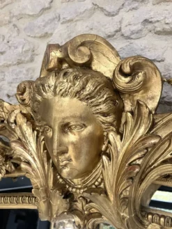 Miroir parceloses feuille d’or 244,5/142,5cm, glaces mercure,Louis XIV