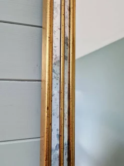Miroir à parcloses en bois doré, Deknudt (Belgique),1970