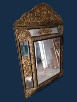 Miroir à pare-closes de style Napoléon 3 / Victorien - Grand Format.