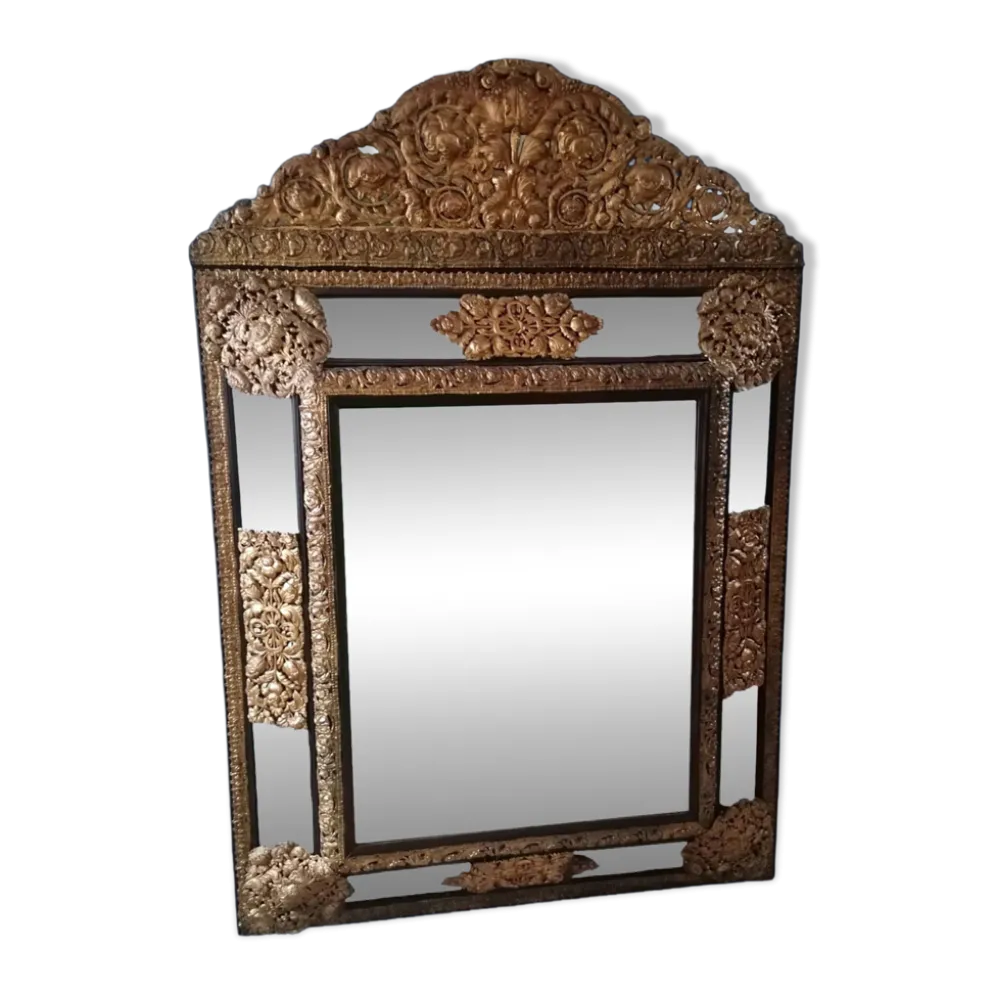 Miroir à pare-closes de style Napoléon 3 / Victorien - Grand Format.