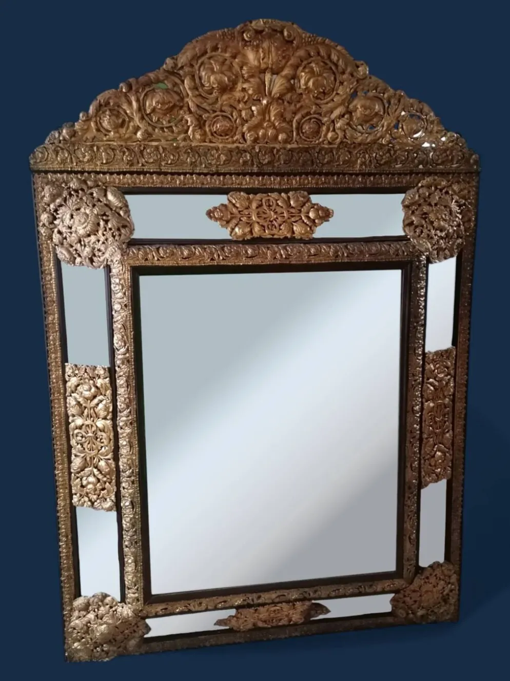 Miroir à pare-closes de style Napoléon 3 / Victorien - Grand Format.