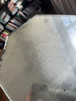 Miroir, plateau octogonal ancien