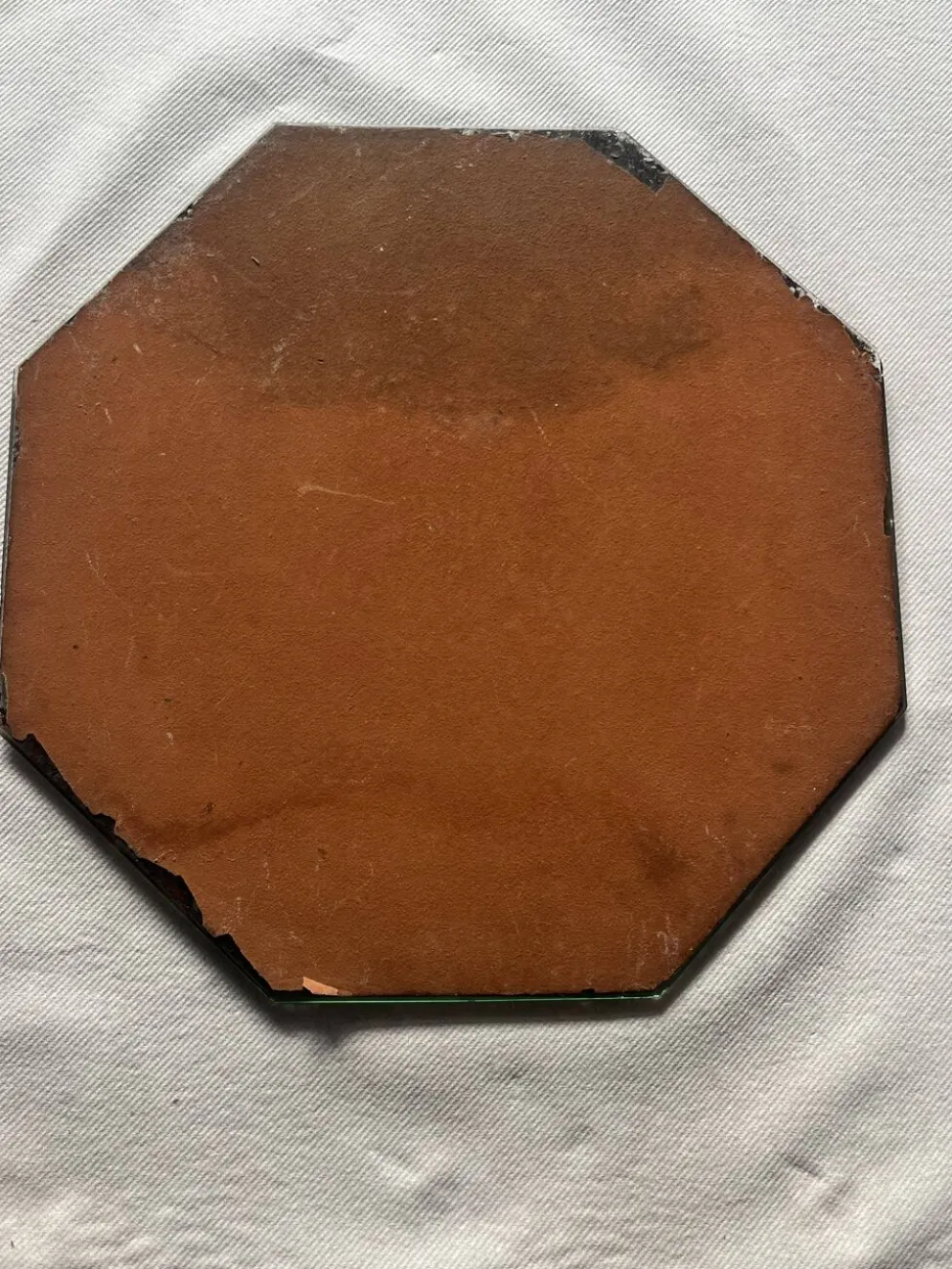 Miroir, plateau octogonal ancien