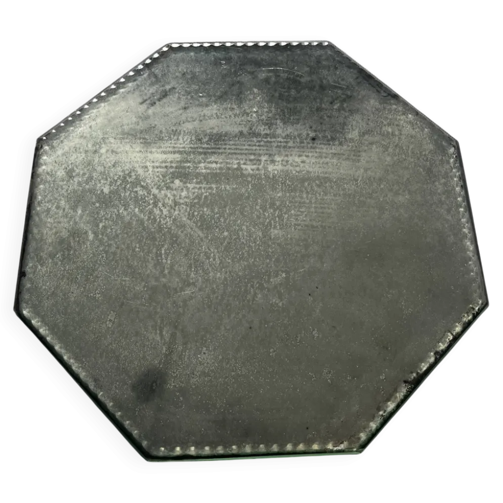 Miroir, plateau octogonal ancien