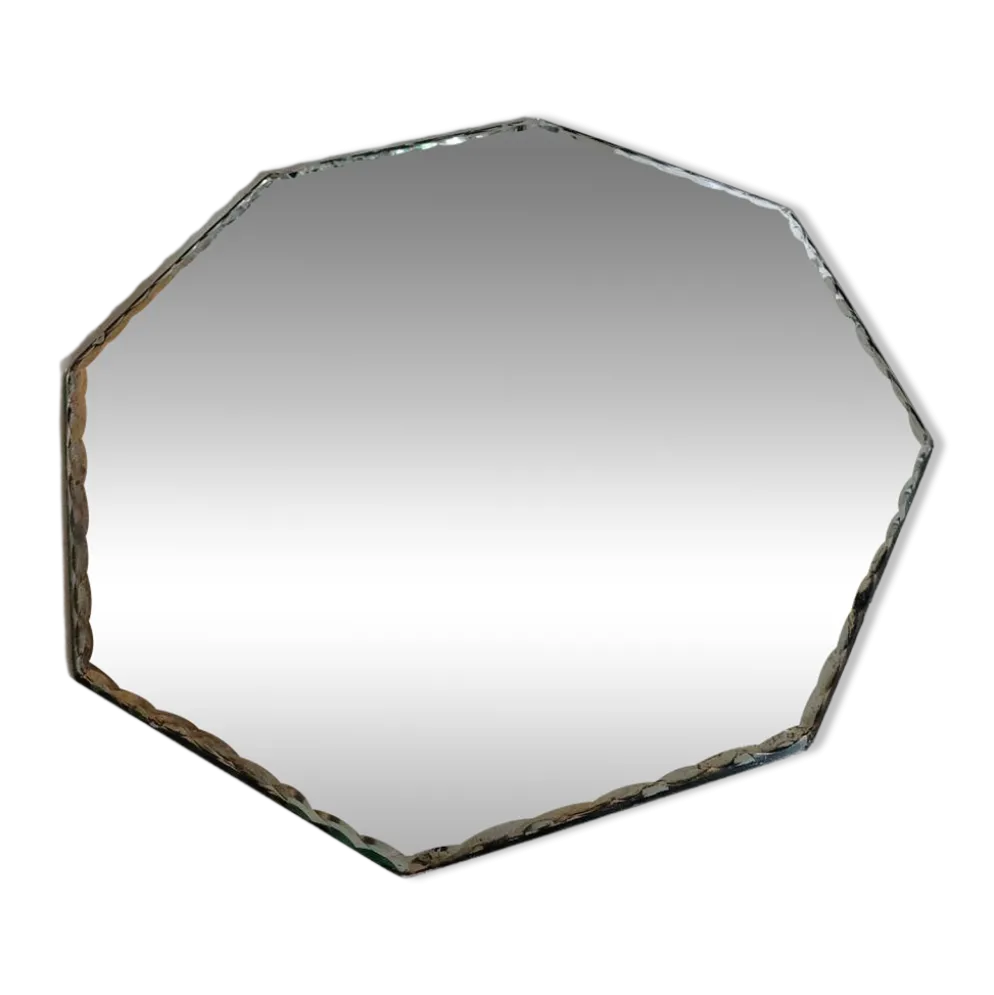 Miroir à poser hexagonal rebord biseauté
