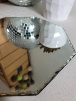 Miroir à poser hexagonal rebord biseauté