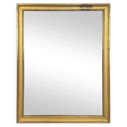 Miroir rectangulaire à cadre en bois doré