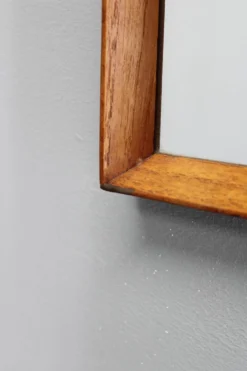 Miroir rectangulaire danois en teck des années 1960 par J. Holmer-Hansen