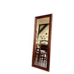 Miroir rectangulaire en bois foncé 139 x 51 cm