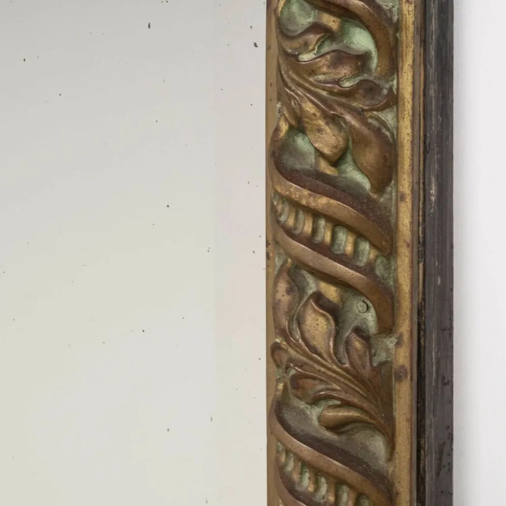 Miroir rectangulaire en cuivre style Arts & Crafts