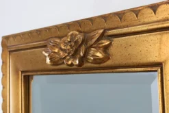Miroir rectangulaire en résine dorée Deknudt, Belgique 20e siècle