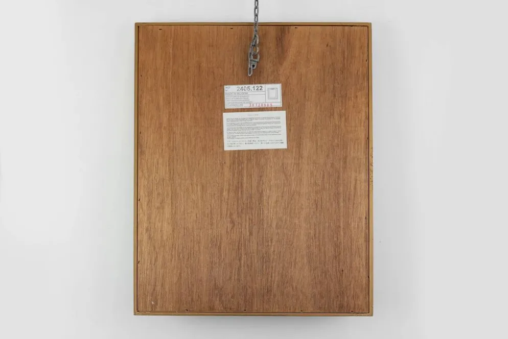 Miroir rectangulaire en résine dorée Deknudt, Belgique 20e siècle