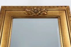 Miroir rectangulaire en résine dorée Deknudt, Belgique 20e siècle