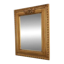 Miroir rectangulaire en résine dorée Deknudt, Belgique 20e siècle
