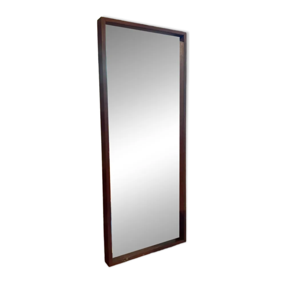 Miroir rectangulaire en teck, années 1960