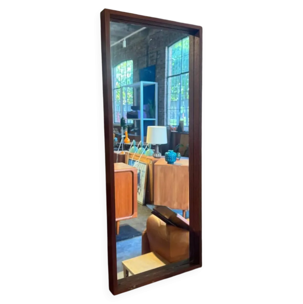 Miroir rectangulaire en teck, années 1960