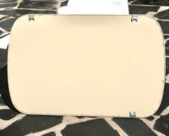 Miroir rectangulaire horizontal ou vertical en bois laqué blanc, années 70