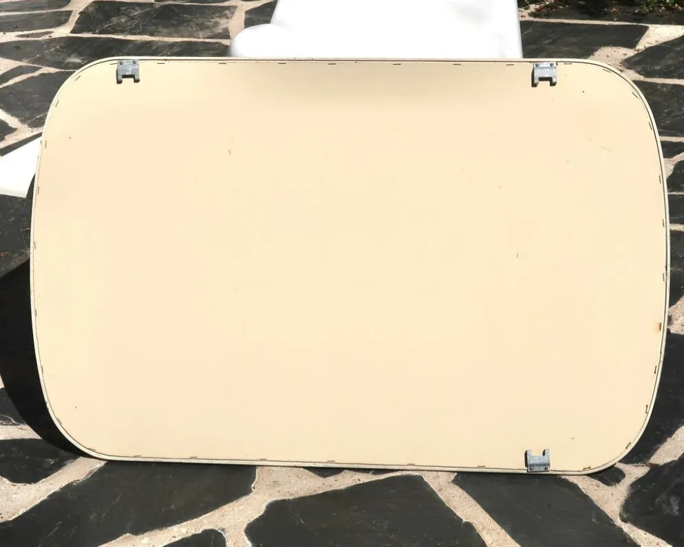 Miroir rectangulaire horizontal ou vertical en bois laqué blanc, années 70