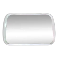 Miroir rectangulaire horizontal ou vertical en bois laqué blanc, années 70