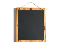 Miroir rectangulaire pomme en bois de pin et corde