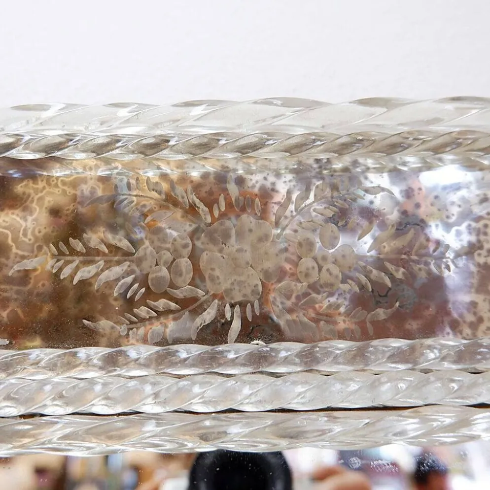 Miroir rectangulaire vénitien Murano - Début du 20ème siècle