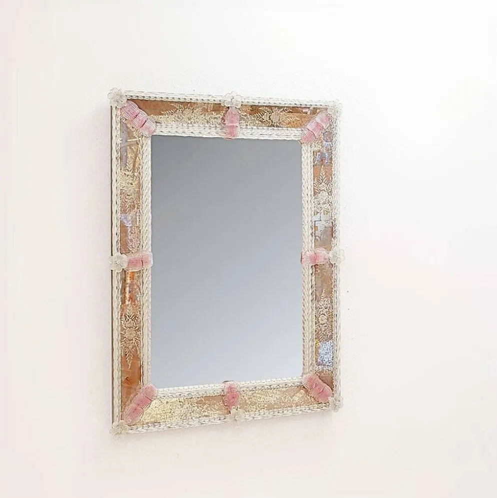 Miroir rectangulaire vénitien Murano - Début du 20ème siècle