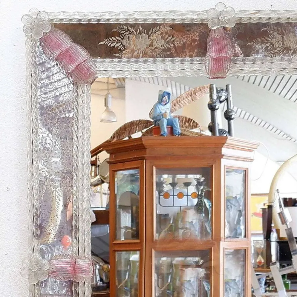 Miroir rectangulaire vénitien Murano - Début du 20ème siècle