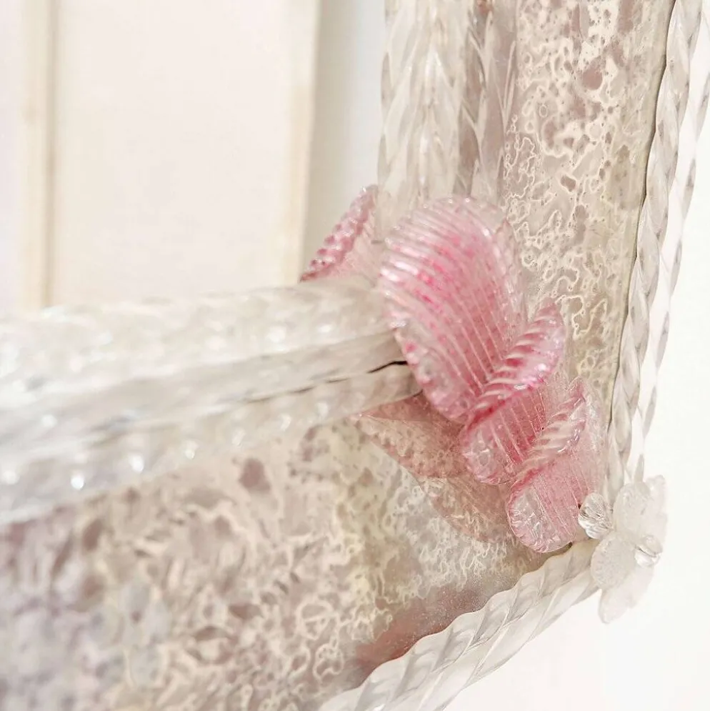 Miroir rectangulaire vénitien Murano - Début du 20ème siècle