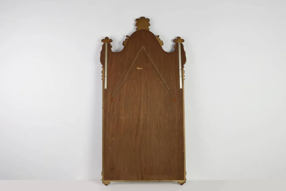 Miroir rococo-vénitien belge du XXe siècle en bois doré