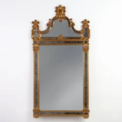 Miroir rococo-vénitien belge du XXe siècle en bois doré