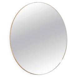 Miroir rond artisanal en laiton