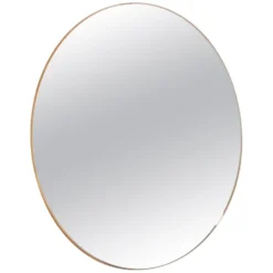 Miroir rond artisanal en laiton