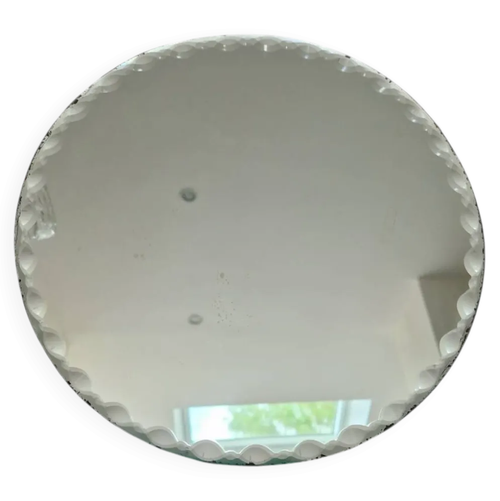 Miroir rond biseauté vintage