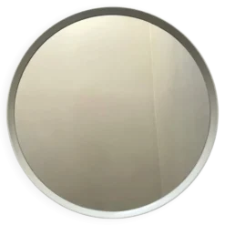 Miroir rond blanc space age, vers 1970