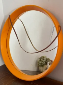 Miroir rond danois, en plastique, années 70