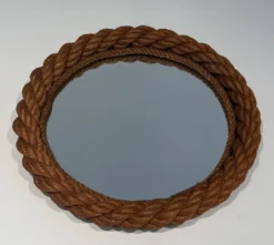 Miroir rond en corde d'Audoux Minet