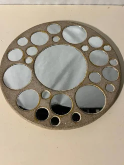 Miroir rond en céramique