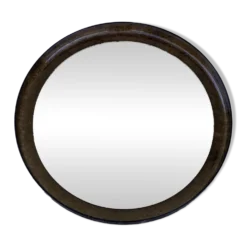 Miroir rond en Plexiglas fumé vintage 1970