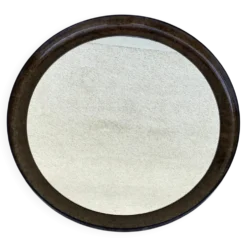 Miroir rond en Plexiglas fumé vintage 1970