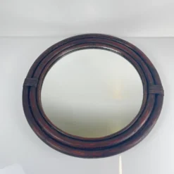 Miroir rond en rotin, 1970