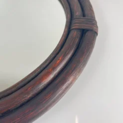 Miroir rond en rotin, 1970
