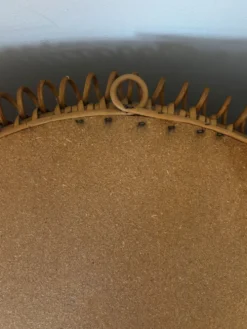 Miroir rond en rotin Franco Albini