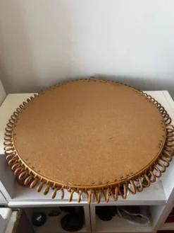 Miroir rond en rotin Franco Albini